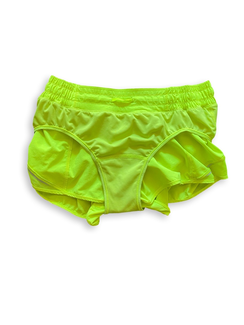 Lululemon “Lime Pop” Neon Hotty Hot II - 2.5 inch Athletic Running Shorts - Picture 4 of 6